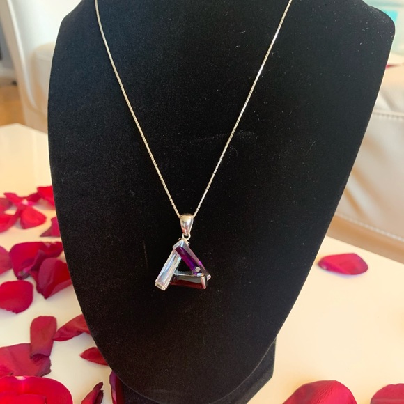 Jewelry set. Pendant, earrings and ring - Picture 7 of 8